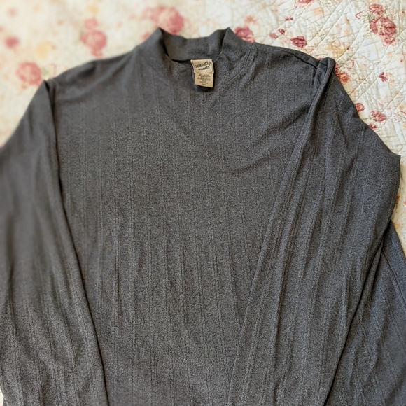 Men's Scandia Woods XLG Long Sleeve Mock Turtleneck Big and Tall, Gray 🔥👀 - Picture 3 of 4